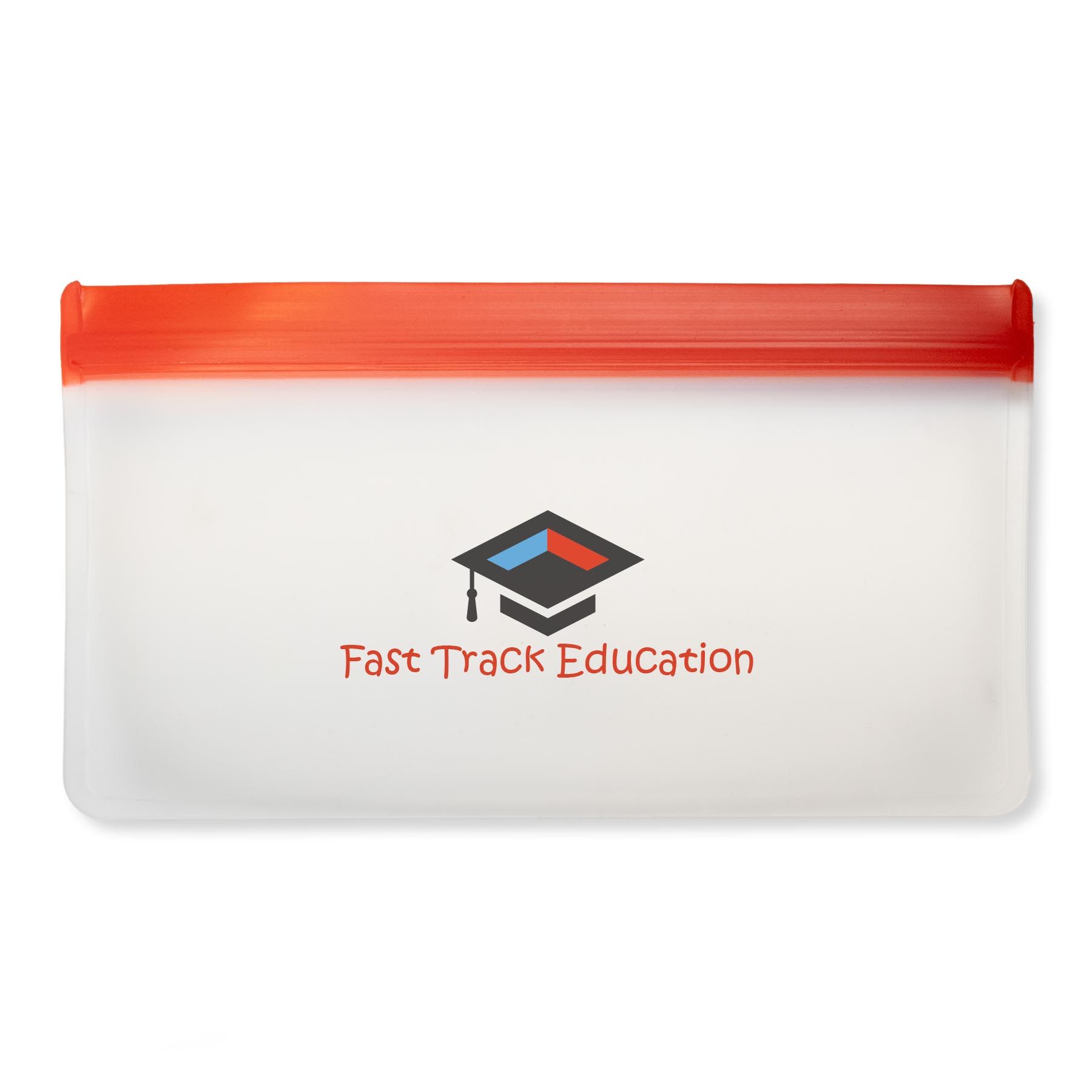 Clear with Red Zip Lock - Imprinted